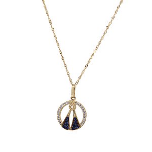 Kit Cordão Ouro 18k + Pingente Nossa Senhora Ouro 18k