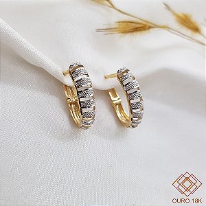 Brinco Argola Duo Ouro 18k