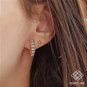 Brinco Argola Duo Ouro 18k