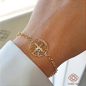 Pulseira São Bento Elo Portuquês Ouro 18k