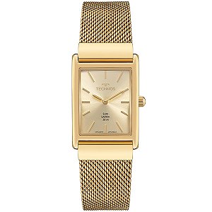 Relógio Technos Slim Dourado Vidro Safira - Gl22ap/1x