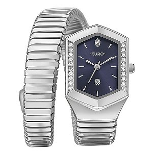 Relógio Euro Prata Serpente Eu2035zan/5a