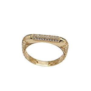Anel Filigrana Ouro 18k com Zircônias