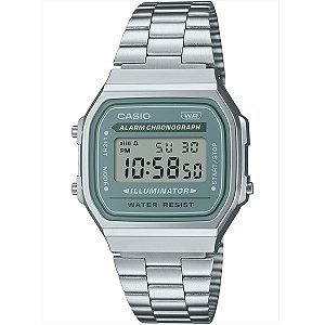 Relógio Casio Vintage Prata Unissex A168wa-3aydf-sc
