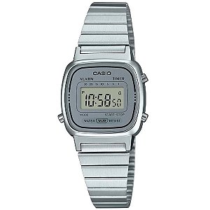 Relógio Casio Digital Vintage Prata Unissex La670wa-7df-sc