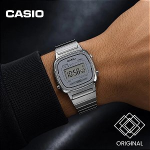 Relógio Casio Digital Vintage Prata Unissex La670wa-7df-sc