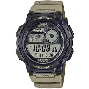 Relógio Casio Digital World Time Masculino Ae-1000w-5avdf-sc