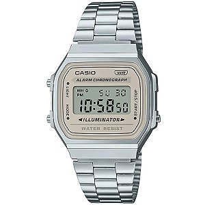Relógio Casio Vintage Prata Unissex A168wa-8aydf-sc