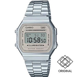 Relógio Casio Vintage Prata Unissex A168wa-8aydf-sc