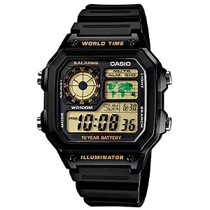 Relógio Casio World Time Masculino Ae-1200wh-1bvdf-sc