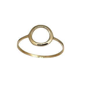 Anel Minimalista Redondo Ouro 18k