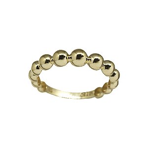 Anel Esferas Ouro 18k