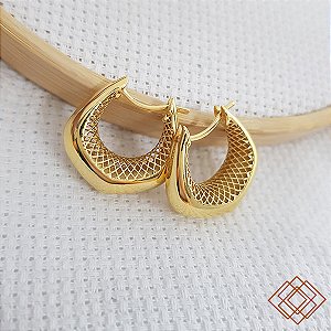 Brinco Argola Filigrana Ouro 18k