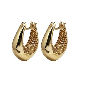 Brinco Argola Filigrana Ouro 18k
