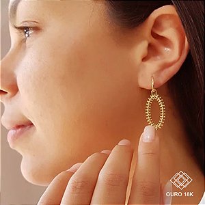 Brincos Elos Ouro 18k