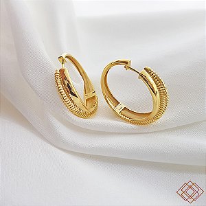 Brinco Argola Filigrana Ouro 18k