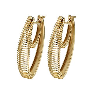 Brinco Argola Duo Filigrana Ouro 18k