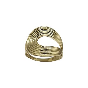 Anel Relevos Ouro 18k