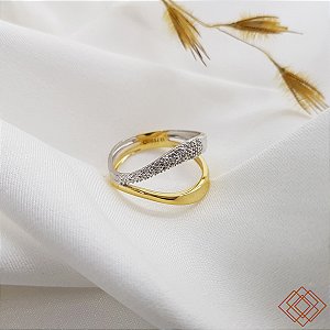 Anel Bold Duo Ouro 18k