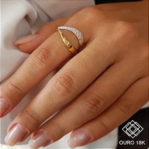 Anel Bold Duo Ouro 18k