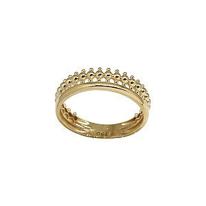 Anel Duo Esferas Ouro 18k