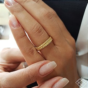 Anel Torcido Ouro 18k