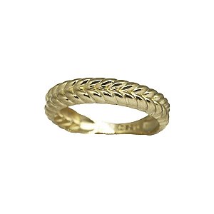 Anel Trançado Ouro 18k