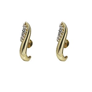 Brinco Bold em Ouro 18k e Topázio