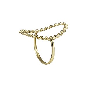 Anel Oval Esferas em Ouro 18k