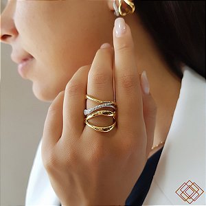 Anel 2 Tons Ouro 18k