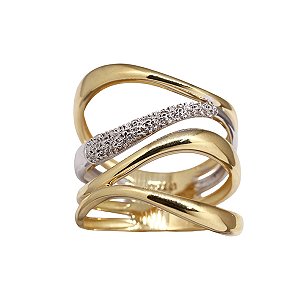 Anel 2 Tons Ouro 18k