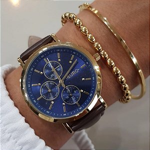 Relógio Euro Feminino Couro Marrom Eu6p27ad/3a