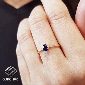 Anel Formatura Pedagogia Ouro 18k Feminino - Sem emblema