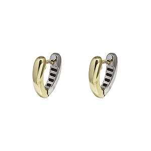 Brinco Argola em formaV Duality Ouro 18k