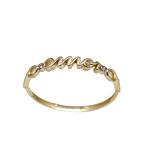 Anel Amor Ouro 18k e Topázio