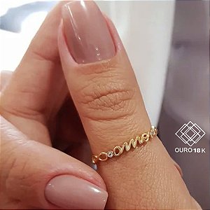 Anel Amor Ouro 18k e Topázio
