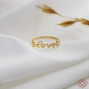Anel Love Ouro 18k e Topázio