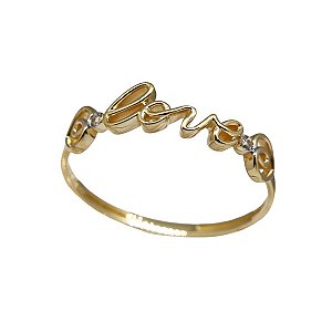 Anel Love Ouro 18k e Topázio