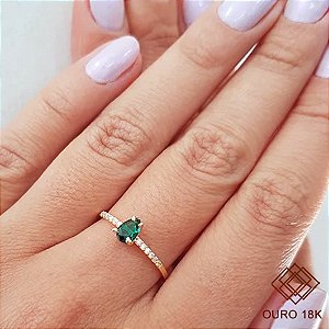 Anel Formatura Ensino Médio Ouro 18k Feminino - Sem emblema