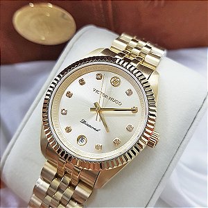Relógio Victor Hugo Diamond Sapphire Crystal VFGSS1001 C1KX