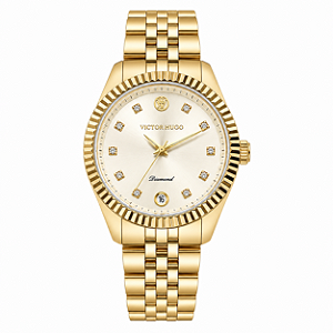 Relógio Victor Hugo Diamond Sapphire Crystal VFGSS1001 C1KX