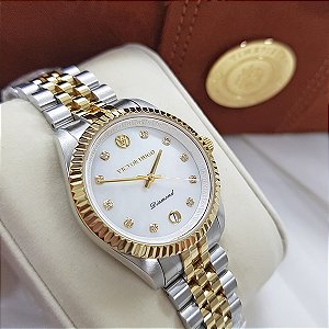 Relógio Victor Hugo Diamond Sapphire Crystal VFTSS1003 B1SK
