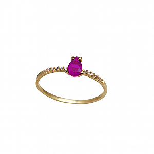 Anel Formatura História Ouro 18k Feminino - Sem emblema