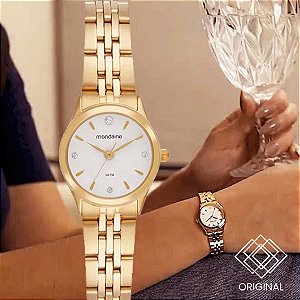 Relógio Mondaine Feminino Dourado 32958lpmvde1