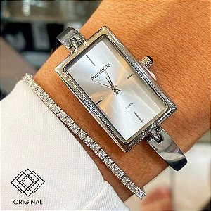 Relógio Mondaine Quadrado Feminino Prata 32985l0mvnm3