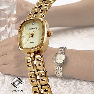Relógio Mondaine Feminino Dourado 32970lpmvdm1