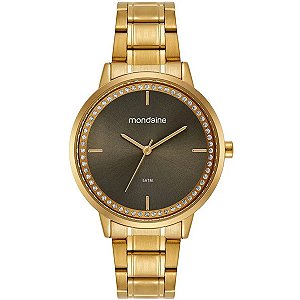 Kit Relógio Mondaine Feminino Dourado 32962lpmkde2k1