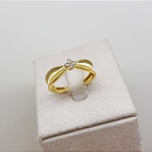 Anel Fosco Topázio Ouro 18k