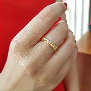 Anel Fosco Topázio Ouro 18k