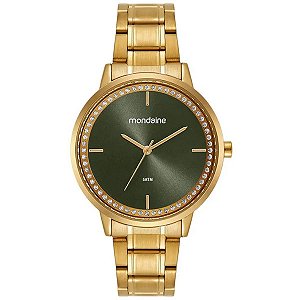 Kit Relógio Feminino Dourado Mondaine 32962lpmkde3k1